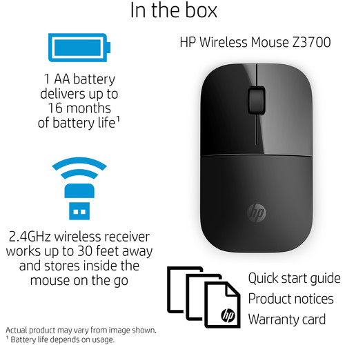 HP Z3700 Wireless Mouse (Black)