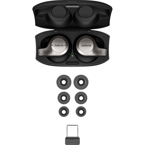 Jabra Evolve 65t UC Wireless Earbuds (Titanium Black)