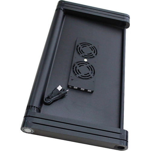 Uncaged Ergonomics WorkEZ Executive Laptop Stand with 3 USB Ports and 2 Cooling Fans (Black)
