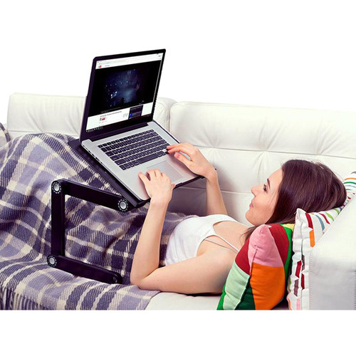 Uncaged Ergonomics WorkEZ Executive Laptop Stand with 3 USB Ports and 2 Cooling Fans (Black)