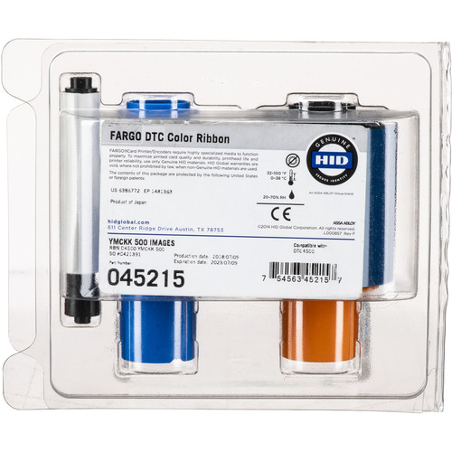 Fargo ECO YMCKK Professional-Series Ribbon for DTC4500e / DTC4500 Card Printers (Yields 500)