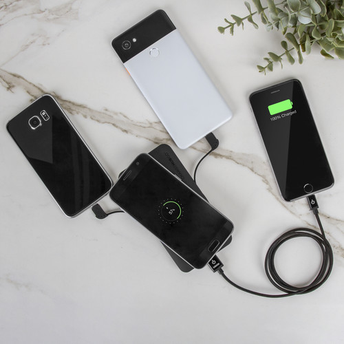 ChargeHub Go+ Wireless Power Bank with Charging Cables