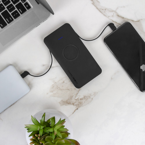 ChargeHub Go+ Wireless Power Bank with Charging Cables