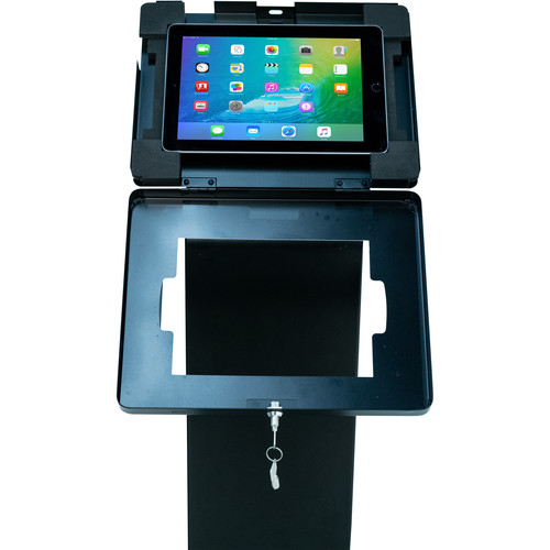 CTA Digital Premium Locking Floor Stand Kiosk (Black)