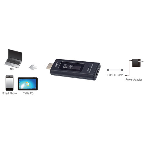 SIIG USB Type-C Power Meter Tester with Digital Indicator
