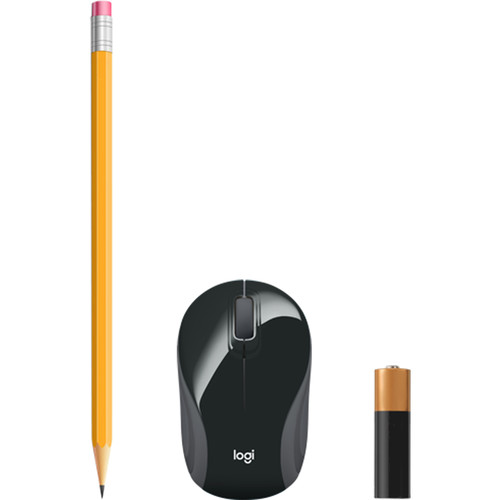 Logitech M187 Wireless Ultra Portable Mouse (Black)