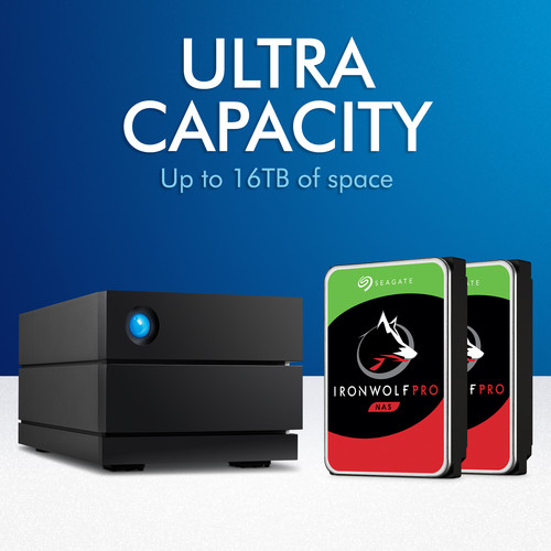 LaCie 8TB 2big 2-Bay USB 3.1 Type-C RAID Array