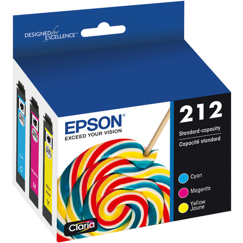 Epson Claria 212 Standard-Capacity Color Ink Cartridge Multi-Pack (CMY)