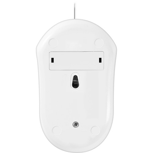 Macally 3-Button USB Wired Optical Mouse for Mac and PC (White)