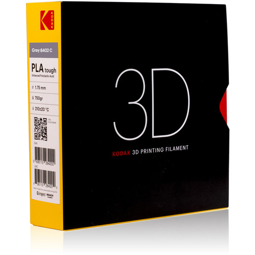 Kodak 1.75mm PLA Tough Filament (750g, Gray)