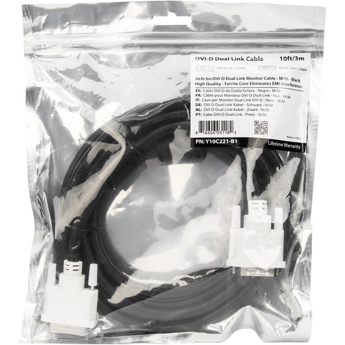 Rocstor DVI-D Dual Link Cable (10', Black)