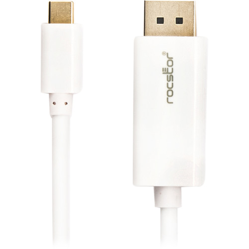 Rocstor USB Type-C to DisplayPort Cable (10', White)