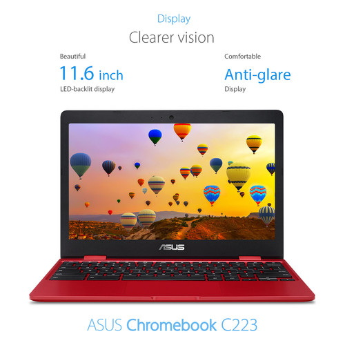 ASUS 11.6" 32GB Chromebook (Red)
