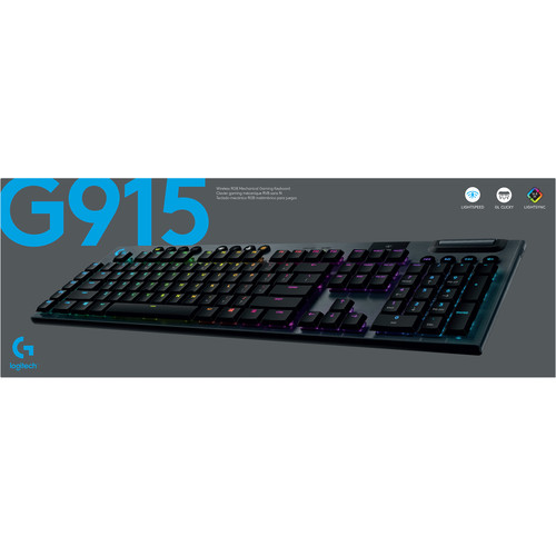 Logitech G G915 LIGHTSPEED Wireless RGB Mechanical Gaming Keyboard (GL Clicky)