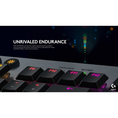 Logitech G G915 LIGHTSPEED Wireless RGB Mechanical Gaming Keyboard (GL Clicky)
