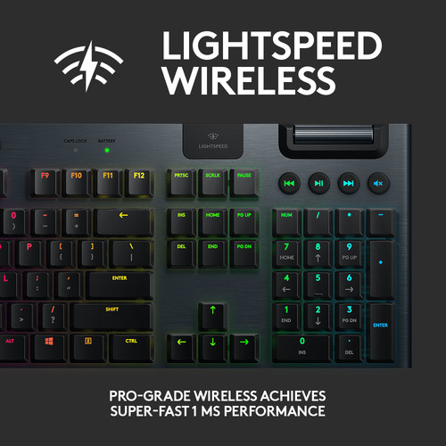 Logitech G G915 LIGHTSPEED Wireless RGB Mechanical Gaming Keyboard (GL Clicky)