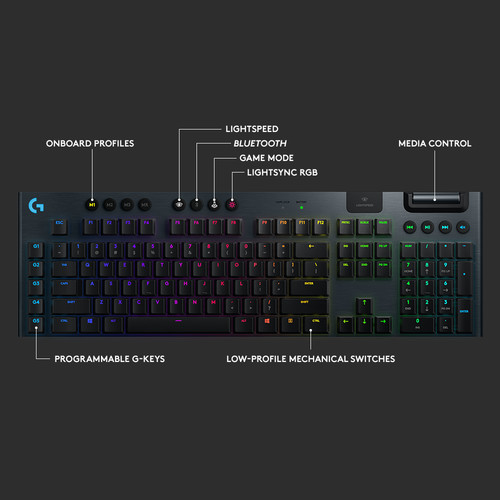 Logitech G G915 LIGHTSPEED Wireless RGB Mechanical Gaming Keyboard (GL Clicky)