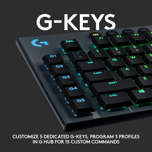 Logitech G G915 LIGHTSPEED Wireless RGB Mechanical Gaming Keyboard (GL Clicky)