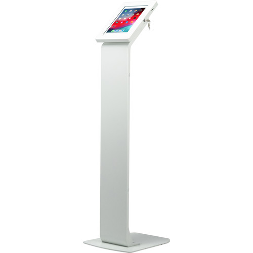 CTA Digital Premium Locking Floor Stand Kiosk (White)