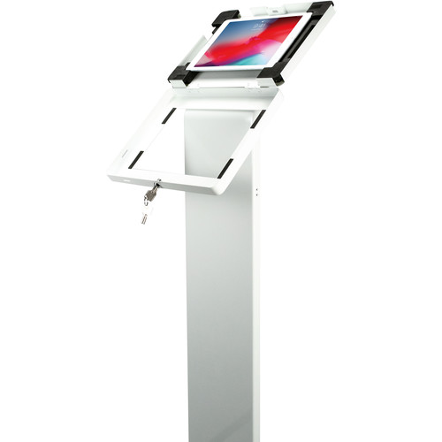 CTA Digital Premium Locking Floor Stand Kiosk (White)
