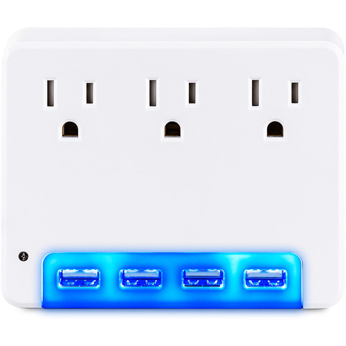 CyberPower P3WUN 3-Outlet Adapter with Backlit USB (Tamper-Resistant/Night Light)