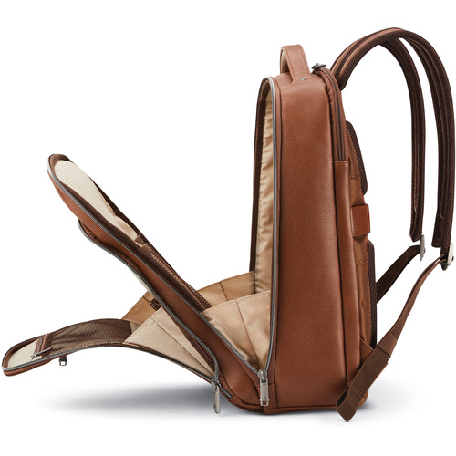 Samsonite Classic Leather Backpack (Cognac)