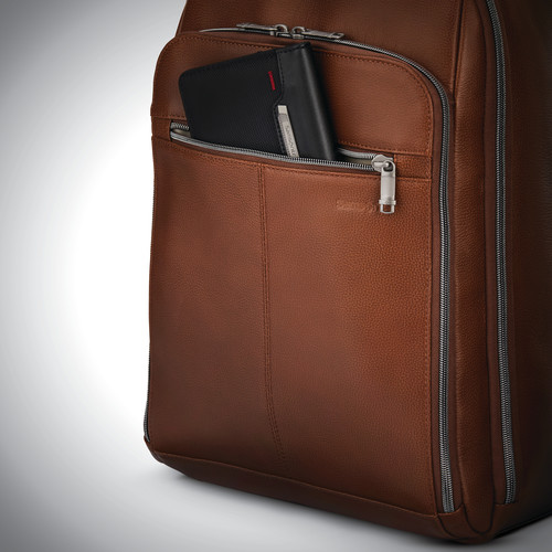 Samsonite Classic Leather Backpack (Cognac)