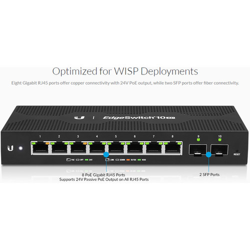 Ubiquiti Networks EdgeSwitch 10XP 10-Port Gigabit PoE Switch