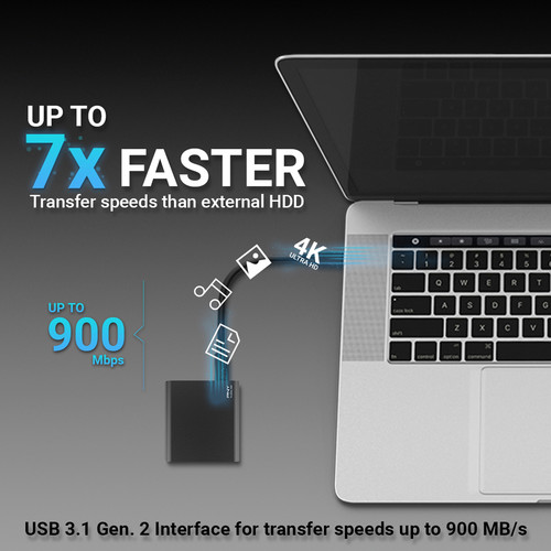PNY Technologies 500GB Pro Elite USB 3.1 Gen 2 Type-C Portable SSD