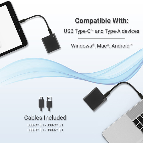 PNY Technologies 500GB Pro Elite USB 3.1 Gen 2 Type-C Portable SSD