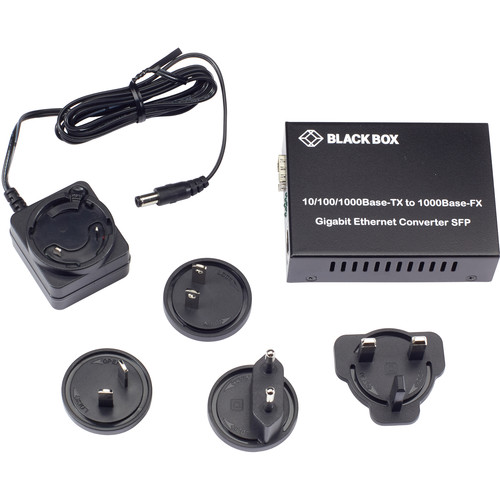 Black Box Pure Networking RJ45 to SFP Gigabit Ethernet Media Converter