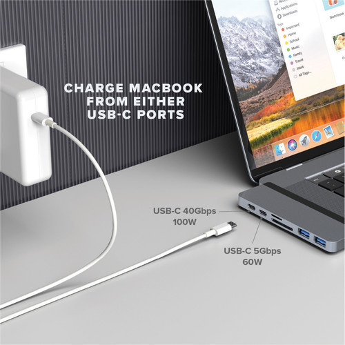 HYPER HyperDrive DUO 7-in-2 USB Type-C Hub for MacBook Pro and MacBook Air (Space Gray)