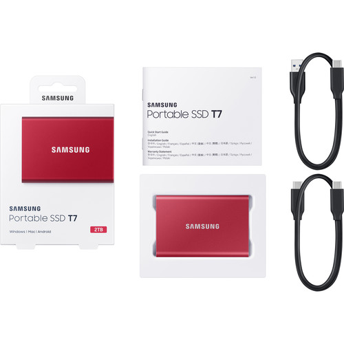 Samsung 2TB T7 Portable SSD (Red)