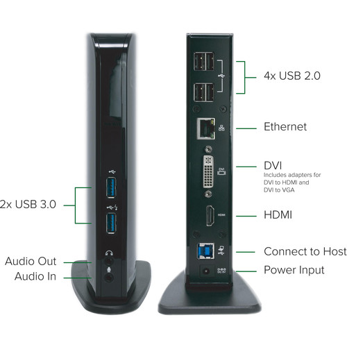 Plugable UD-3900 USB 3.0 Dual-Display Docking Station for Windows