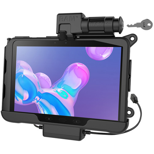 RAM MOUNTS RAM Skin Key-Locking Power + Data Dock for the Samsung Galaxy Tab Active Pro