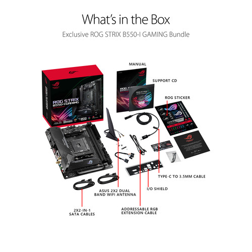 ASUS Republic of Gamers Strix B550-I AM4 Mini-ITX Motherboard