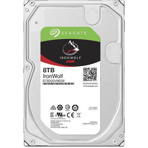 Seagate 8TB IronWolf 7200 rpm SATA III 3.5" Internal NAS HDD (CMR, Retail)