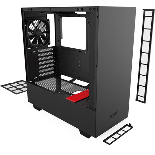 NZXT H510 Mid-Tower Case (Matte Black/Red)
