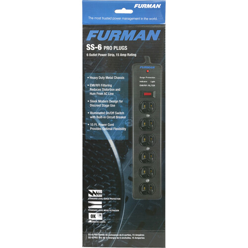 Furman Pro Plug 6-Outlet Power Strip with Surge Protection