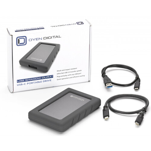 Oyen Digital 1TB U32 Shadow Dura USB 3.2 Gen 2 Type-C External Solid State Drive