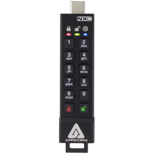 Apricorn 8GB Aegis Secure Key 3NXC Encrypted USB Type-C Flash Drive