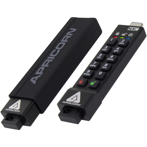 Apricorn 8GB Aegis Secure Key 3NXC Encrypted USB Type-C Flash Drive
