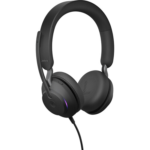 Jabra Evolve2 40 Stereo Wired On-Ear Headset (Microsoft Teams, USB Type-C, Black)