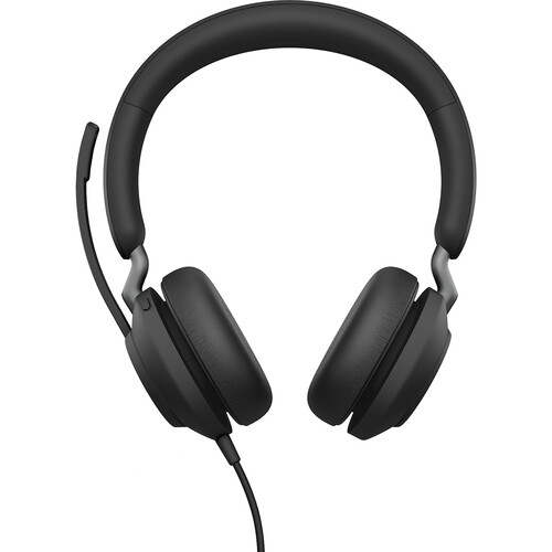 Jabra Evolve2 40 Stereo Wired On-Ear Headset (Microsoft Teams, USB Type-C, Black)
