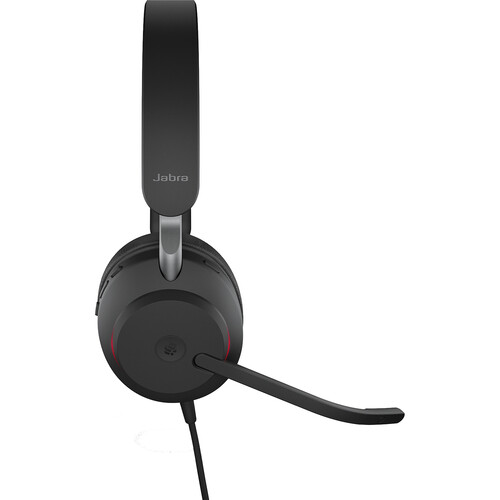 Jabra Evolve2 40 Stereo Wired On-Ear Headset (Microsoft Teams, USB Type-C, Black)
