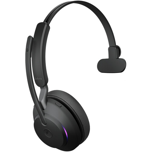 Jabra Evolve2 65 Mono Wireless On-Ear Headset (Unified Communication, USB Type-A, Black)