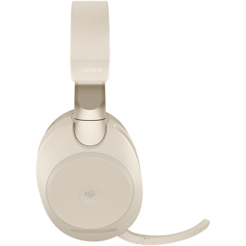 Jabra Evolve2 85 Noise-Canceling Wireless Over-Ear Headset with Stand (Unified Communication, USB Type-C, Beige)