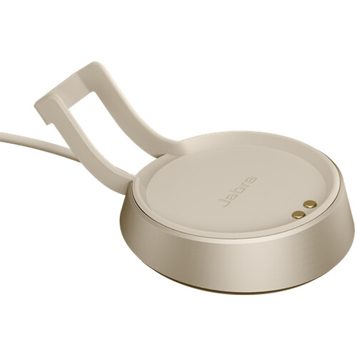 Jabra Evolve2 85 Noise-Canceling Wireless Over-Ear Headset with Stand (Unified Communication, USB Type-C, Beige)