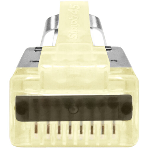 Simply45 ProSeries Cat 7a/7/6a STP Shielded External Ground Pass-Through Modular Plug (50-Piece Jar)