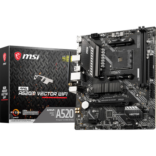 MSI MAG A520M VECTOR WIFI AM4 Micro-ATX Motherboard